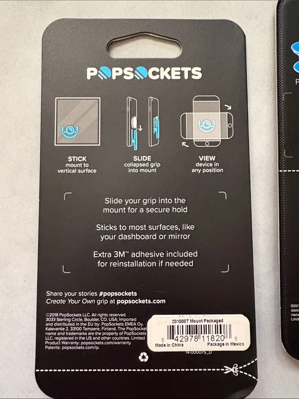 PopSockets Phone Grip & Multi-Surface Mount - Black & White golden silence new